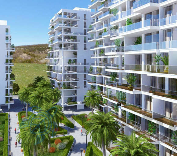 W pełni umeblowane studio z widokiem na morze w Abelia Residence - Cypr Północny