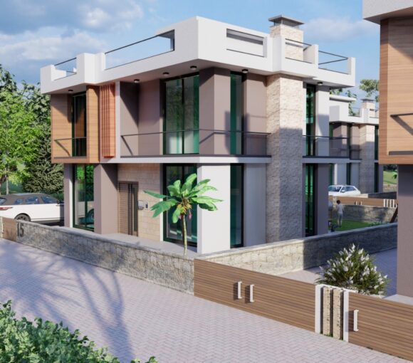 Luksusowe wille 3+1 z widokiem na góry i morze w Lapta na Cyprze Północnym